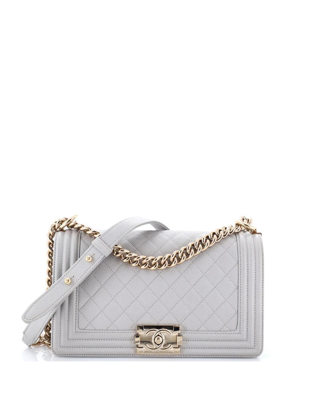 Chanel Boy Flap Bag Quilted Caviar Old #371250C49B